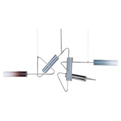Continuum 72 Kronleuchter: Taube, Schiefer, Topas, Graues Glas by Avram Rusu STUDIO