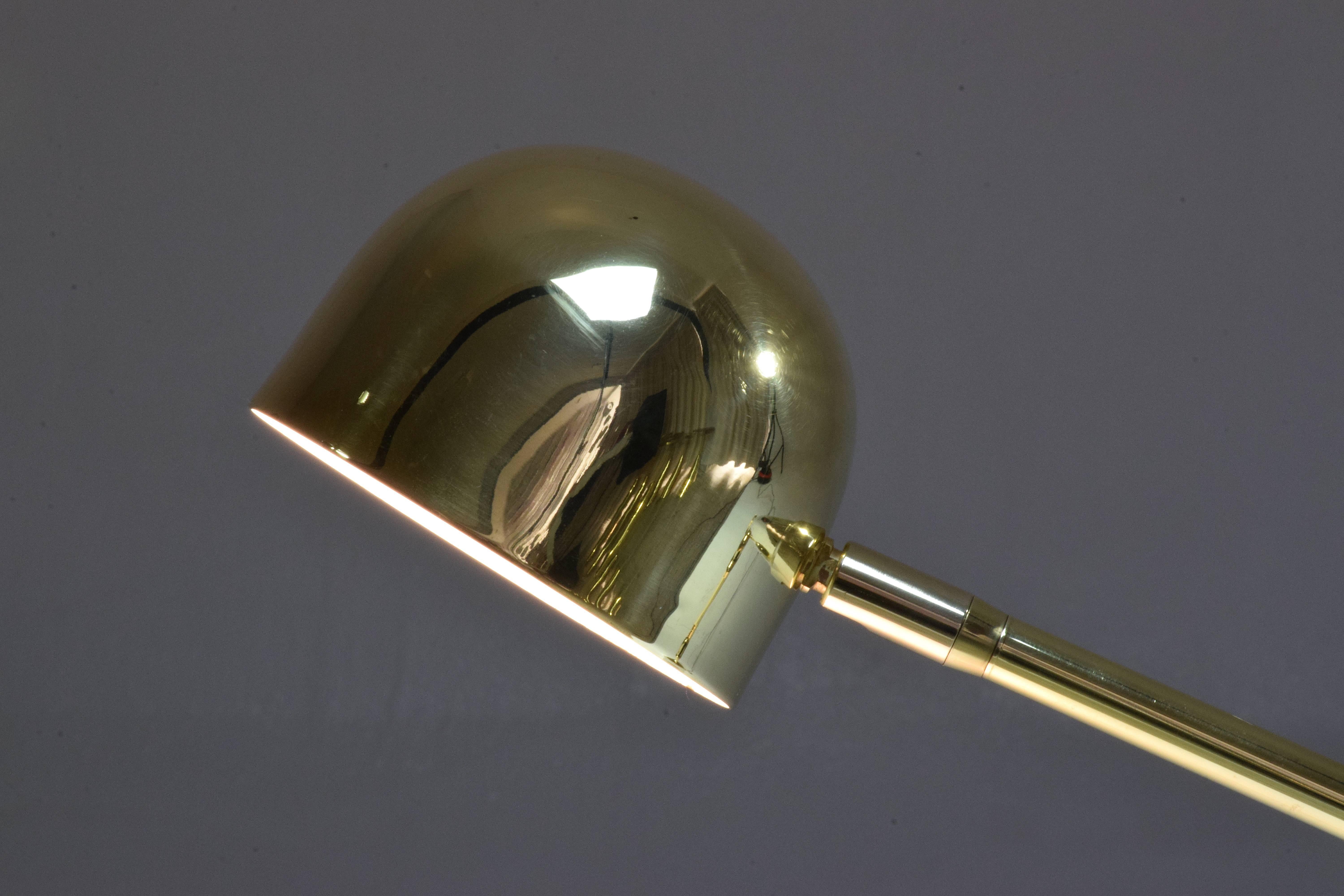 Brass Continuum-I MI Contemporary Desk Lamp, Flow Collection