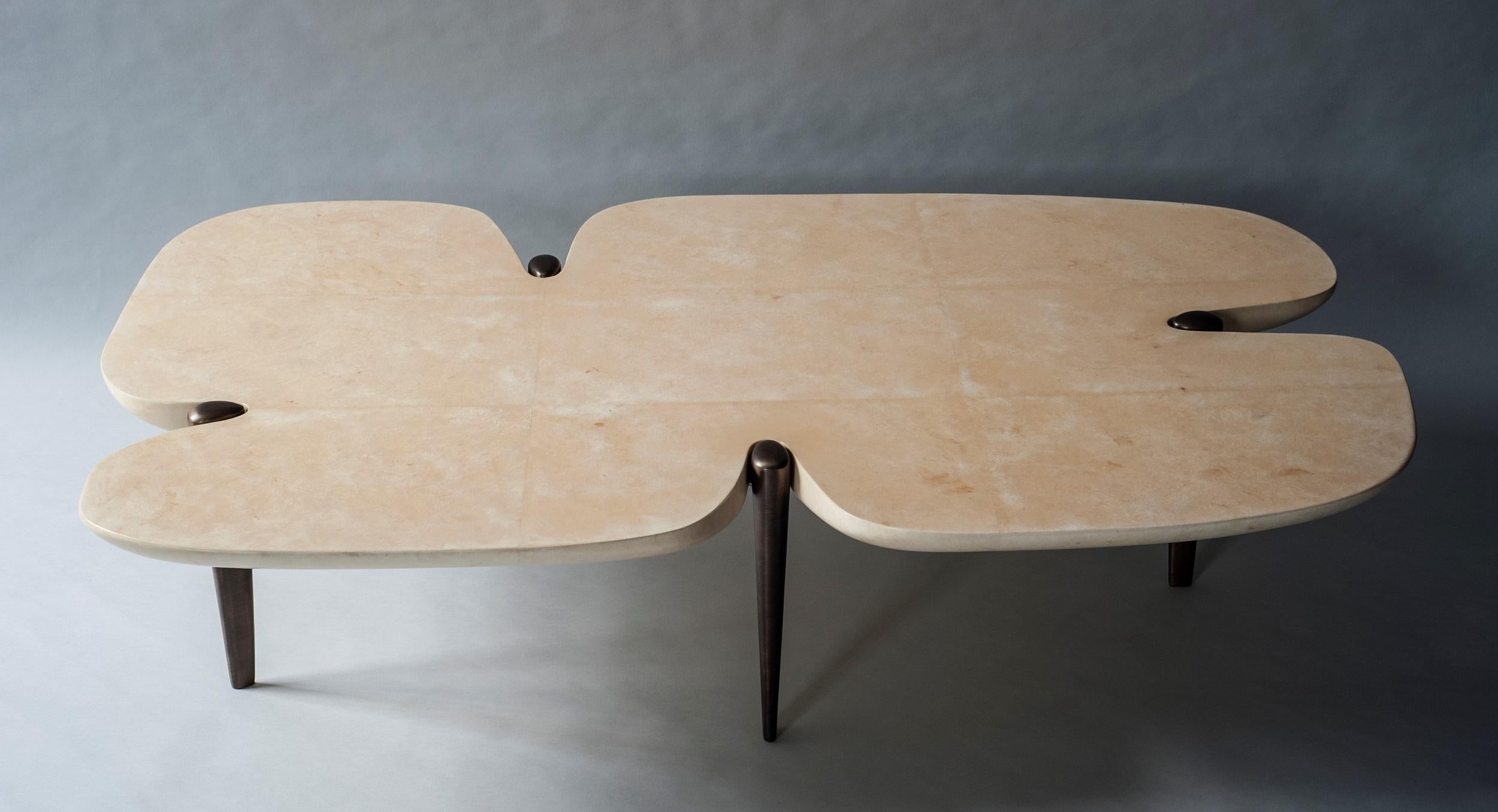 Indian Contour Coffee or Cocktail Table by DeMuro Das For Sale