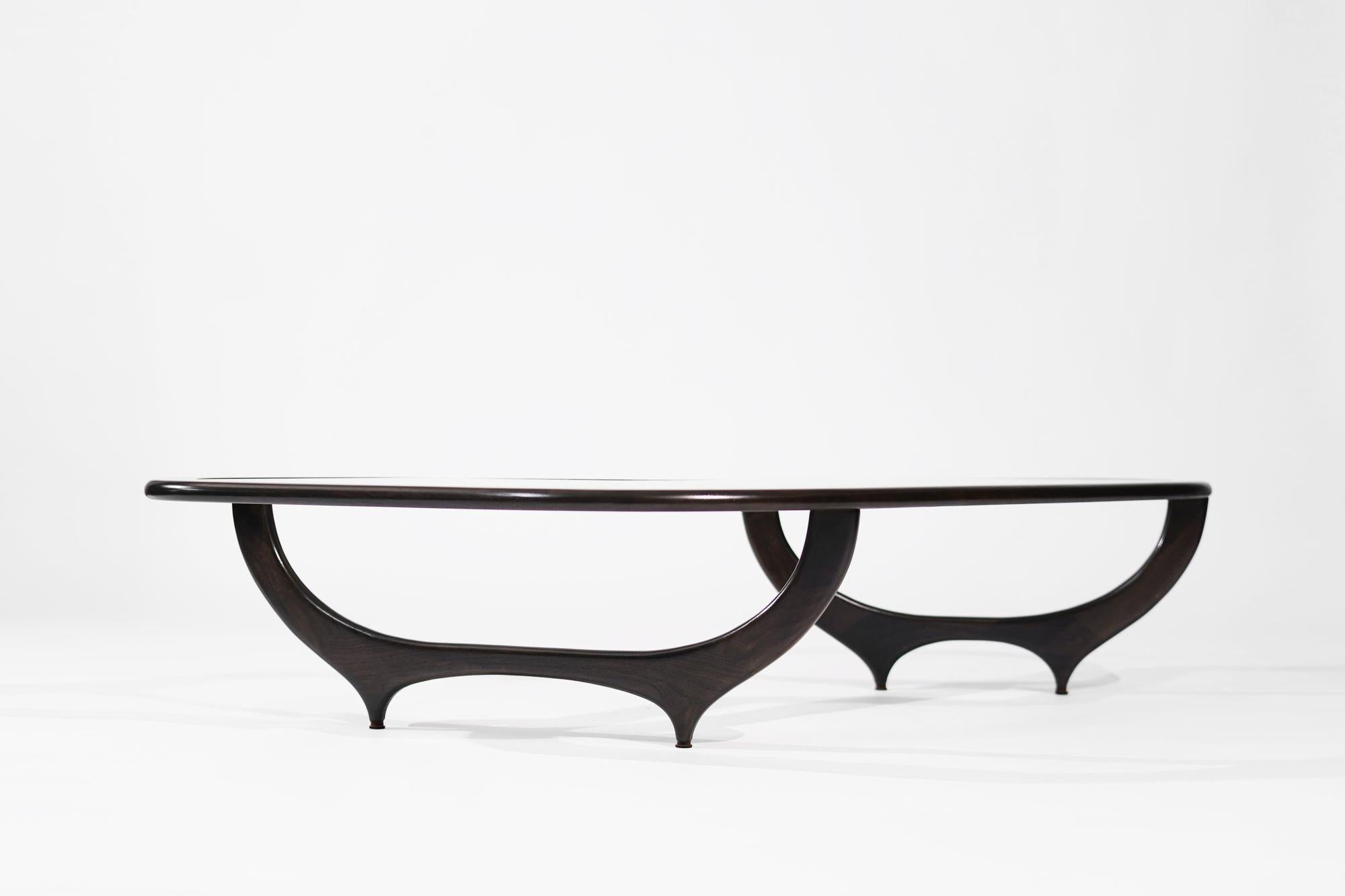 Contemporary Contour Coffee Table in Espresso by Stamford Modern For Sale