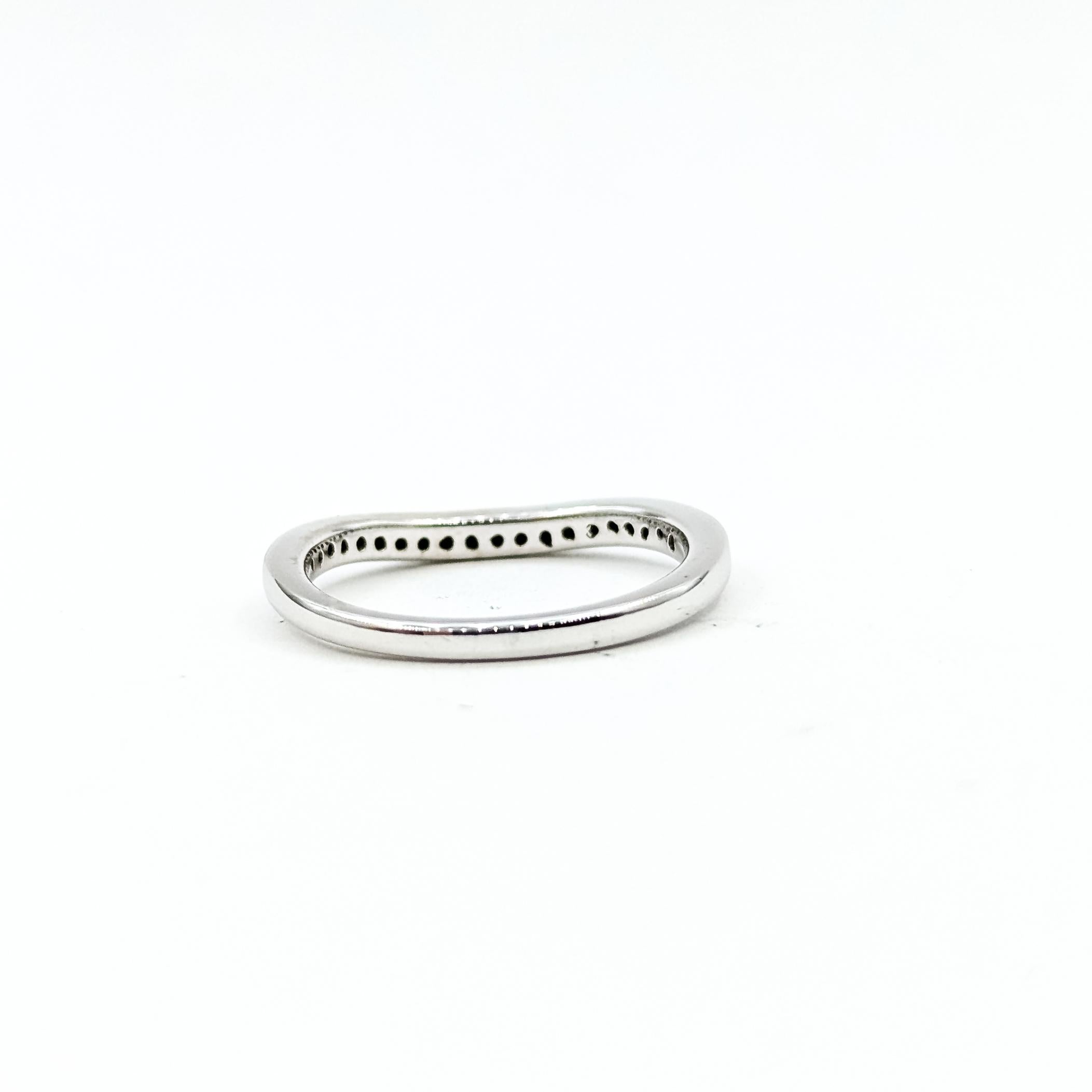 Contour Diamond Band in 14k white gold in vendita 1