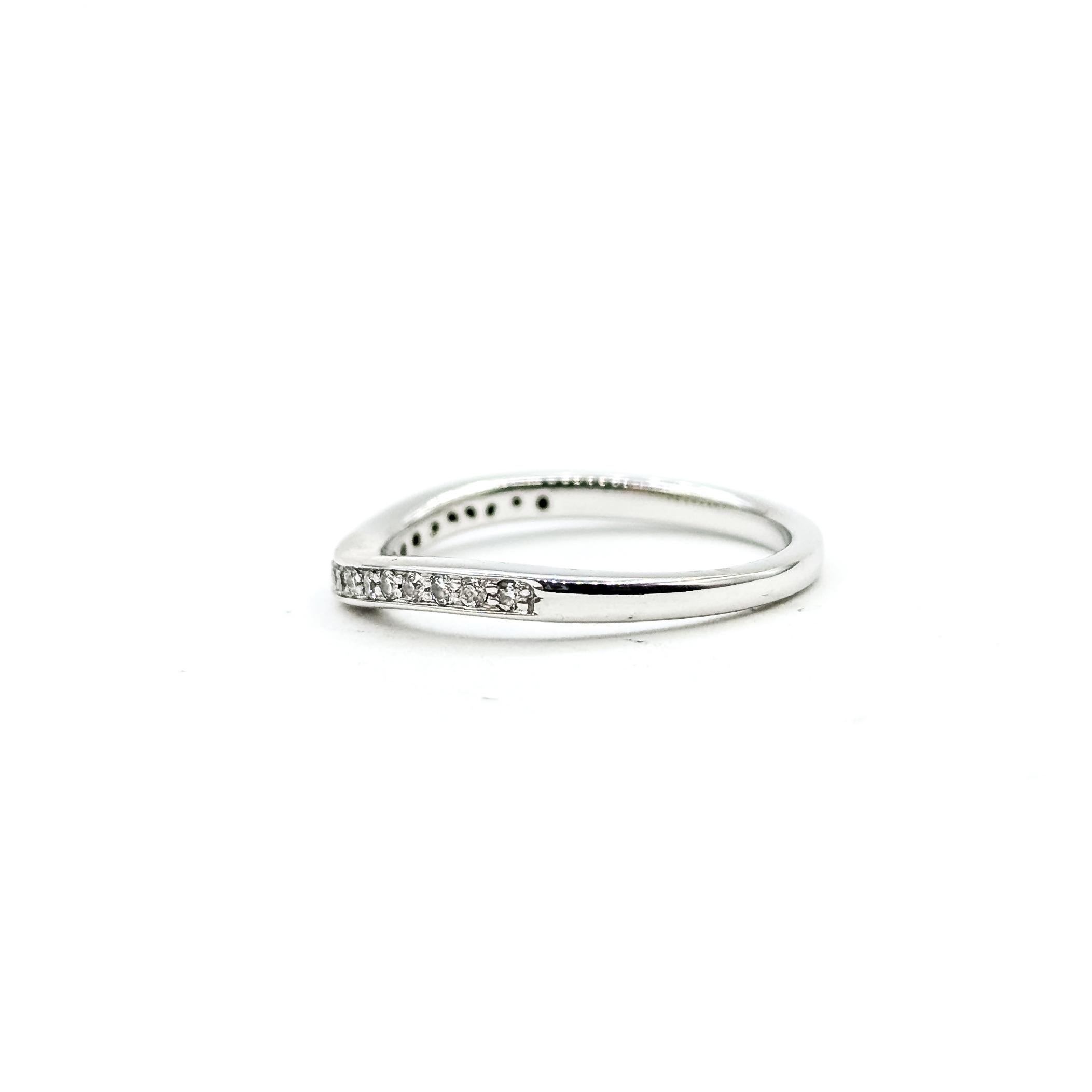 Contour Diamond Band in 14k white gold in vendita 2