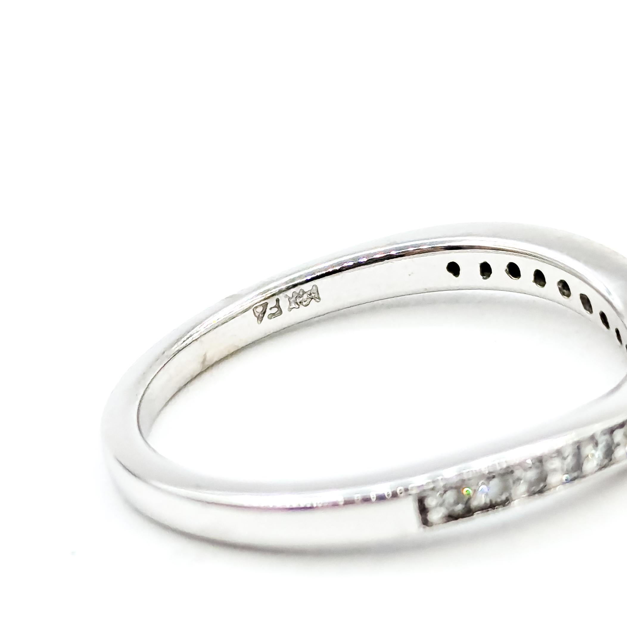 Contour Diamond Band in 14k white gold in vendita 3
