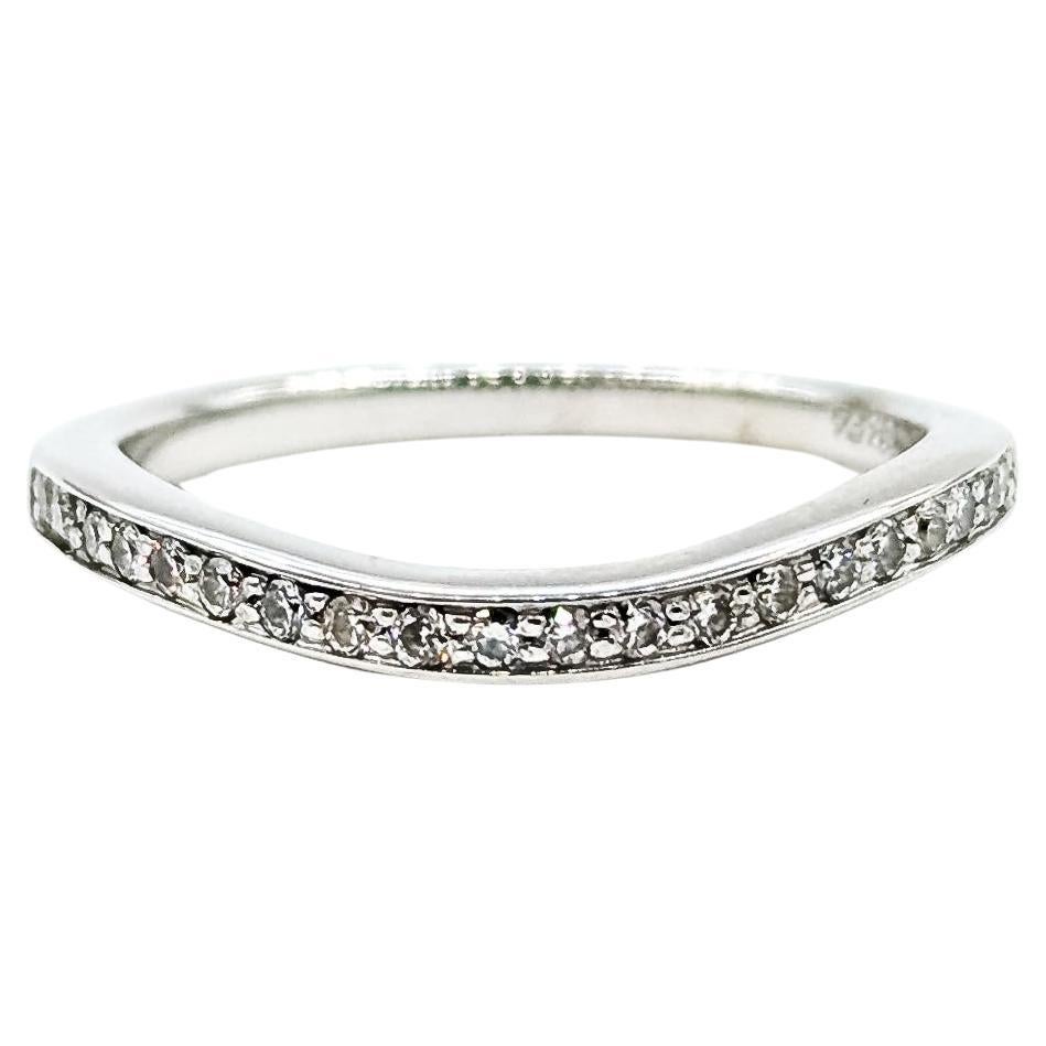 Contour Diamond Band in 14k white gold in vendita