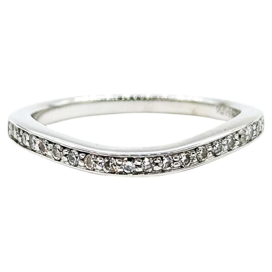 Contour Diamond Band in 14k white gold