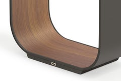 Contour Small Table Lamp in Graphite and Walnut by Pablo Designs