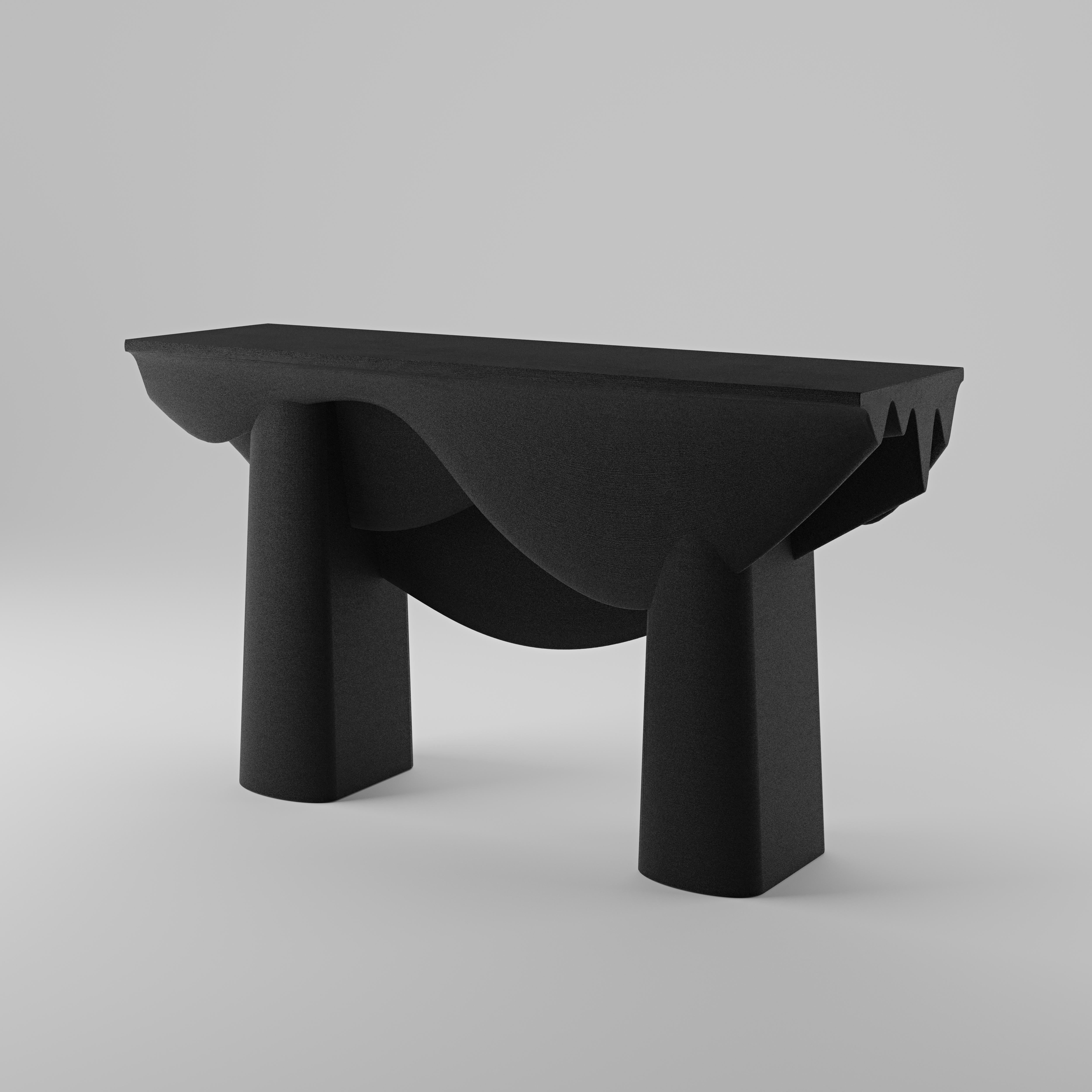 Post-Modern Contourage Quartz Sand Console Table by Studio TOOJ For Sale