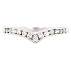 Contoured Diamond Wedding Band, 14k Gold Enhancer Round Brilliant .33ctw