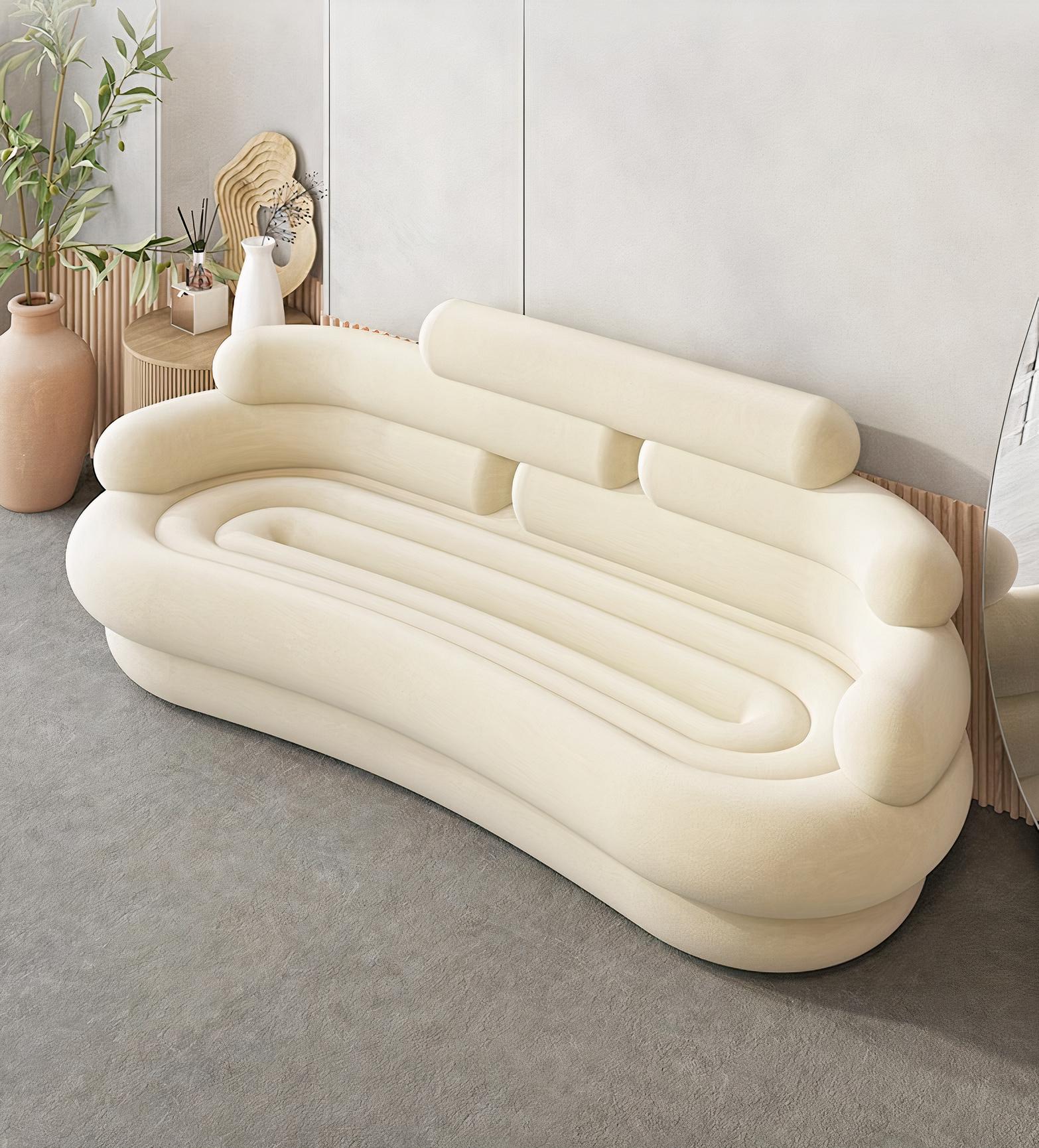 Modern Contoured Sofa (Custom) For Sale