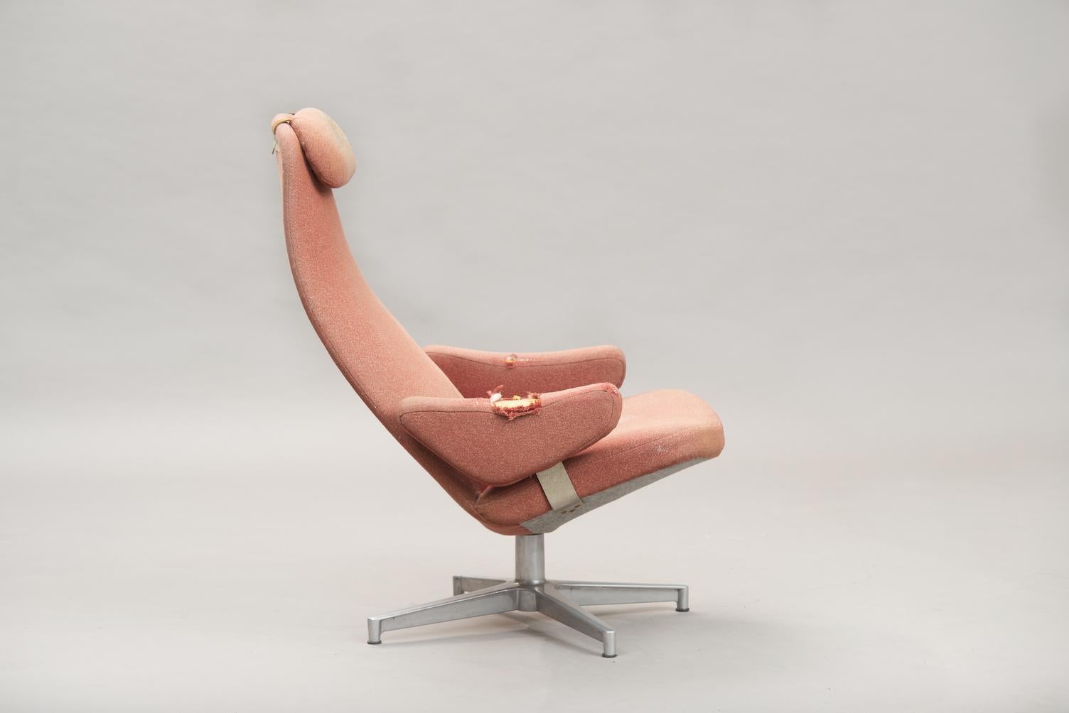 Scandinavian Modern Contourett Roto Swivel Chair by Alf Svensson for DUX, Sweden, 1960s