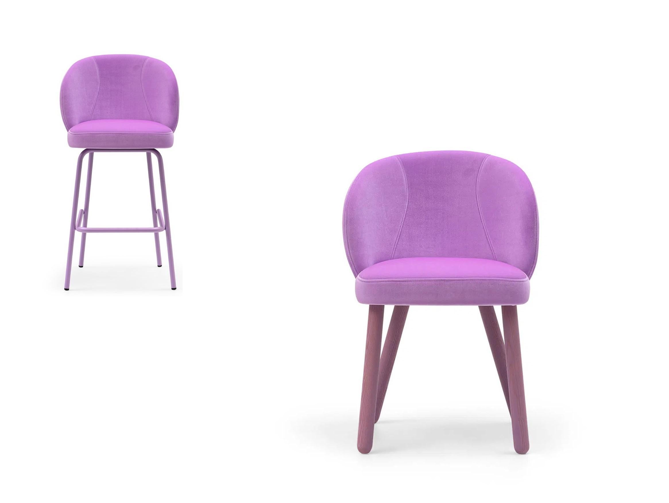 XXI secolo e contemporaneo Sedie da pranzo Contract Grade con Silhouette organica curva - Set di 8 sedie in vendita