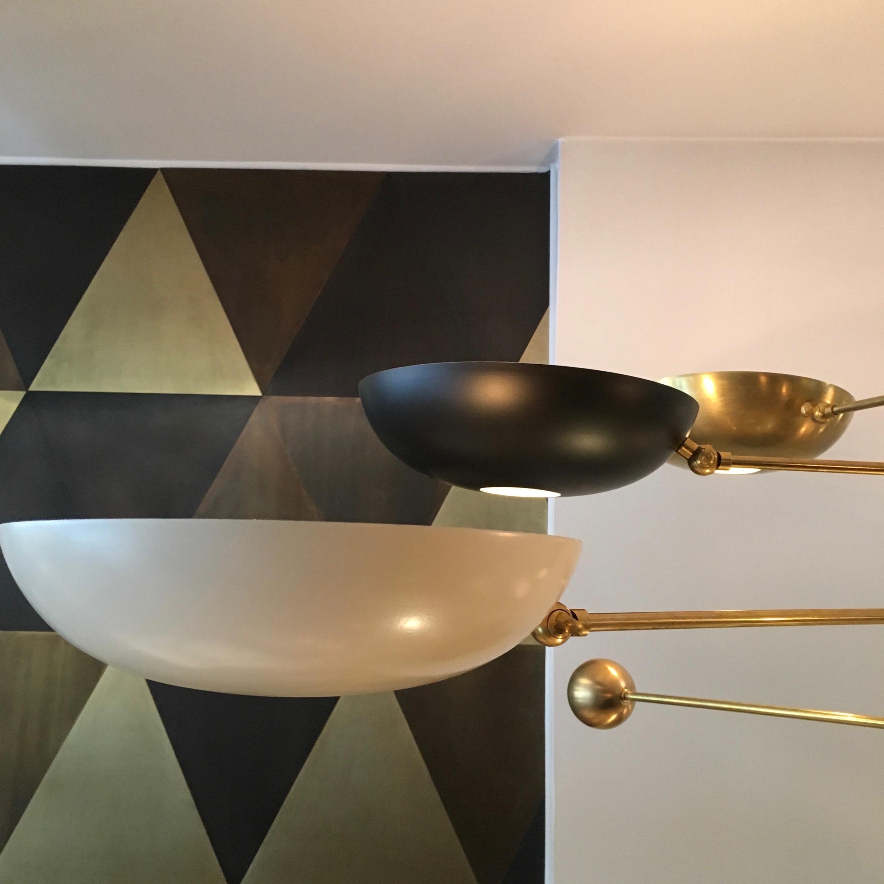 Contrapesi Midcentury Style Brass Pendant For Sale 1