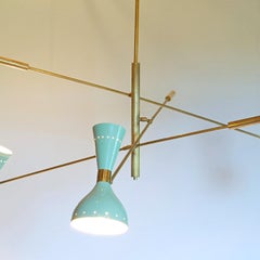 Contrappeso Due 3-Arm Brass Chandelier