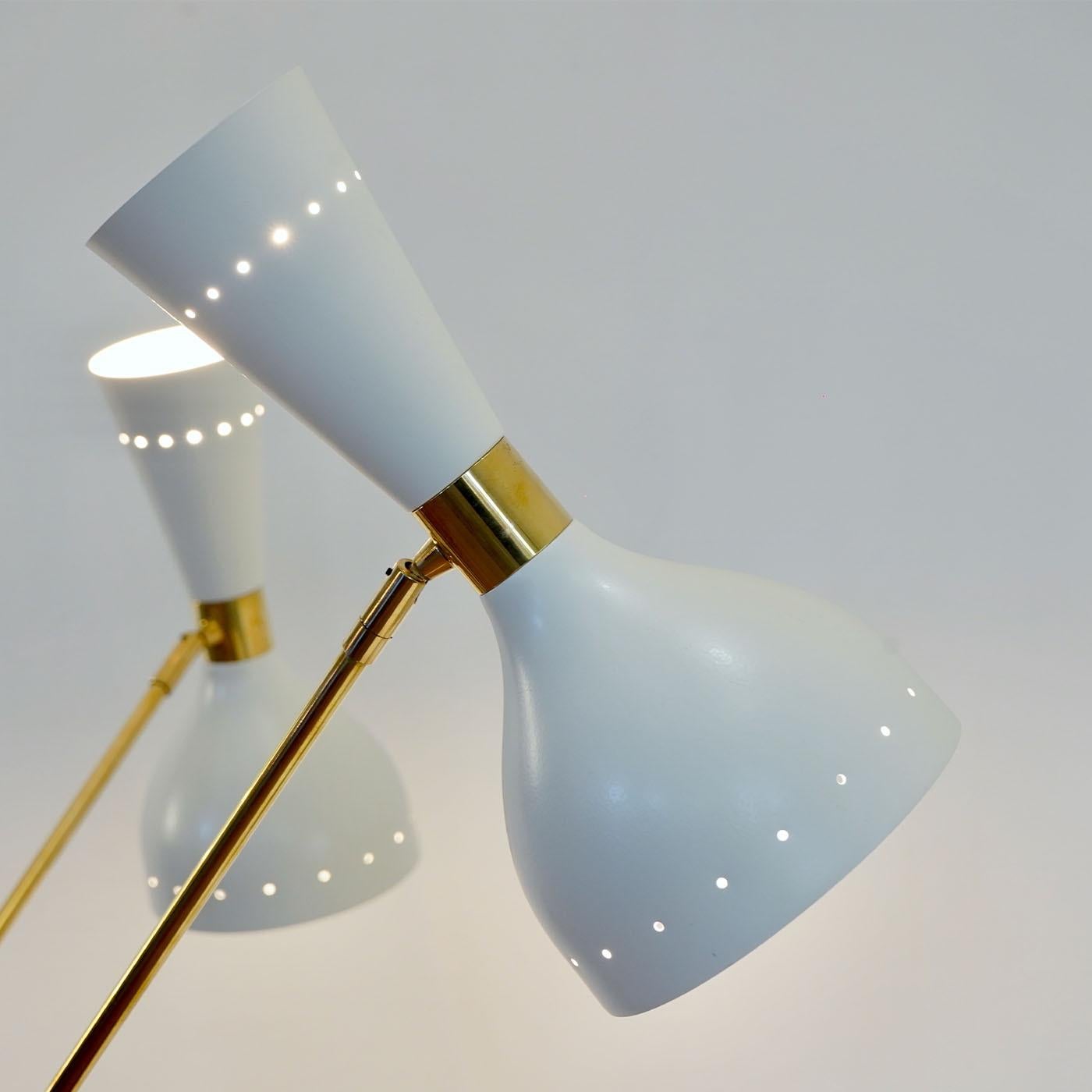 Contrappeso Terra Brass Three-Arm Floor Lamp by Silvio Piattelli For Sale 1