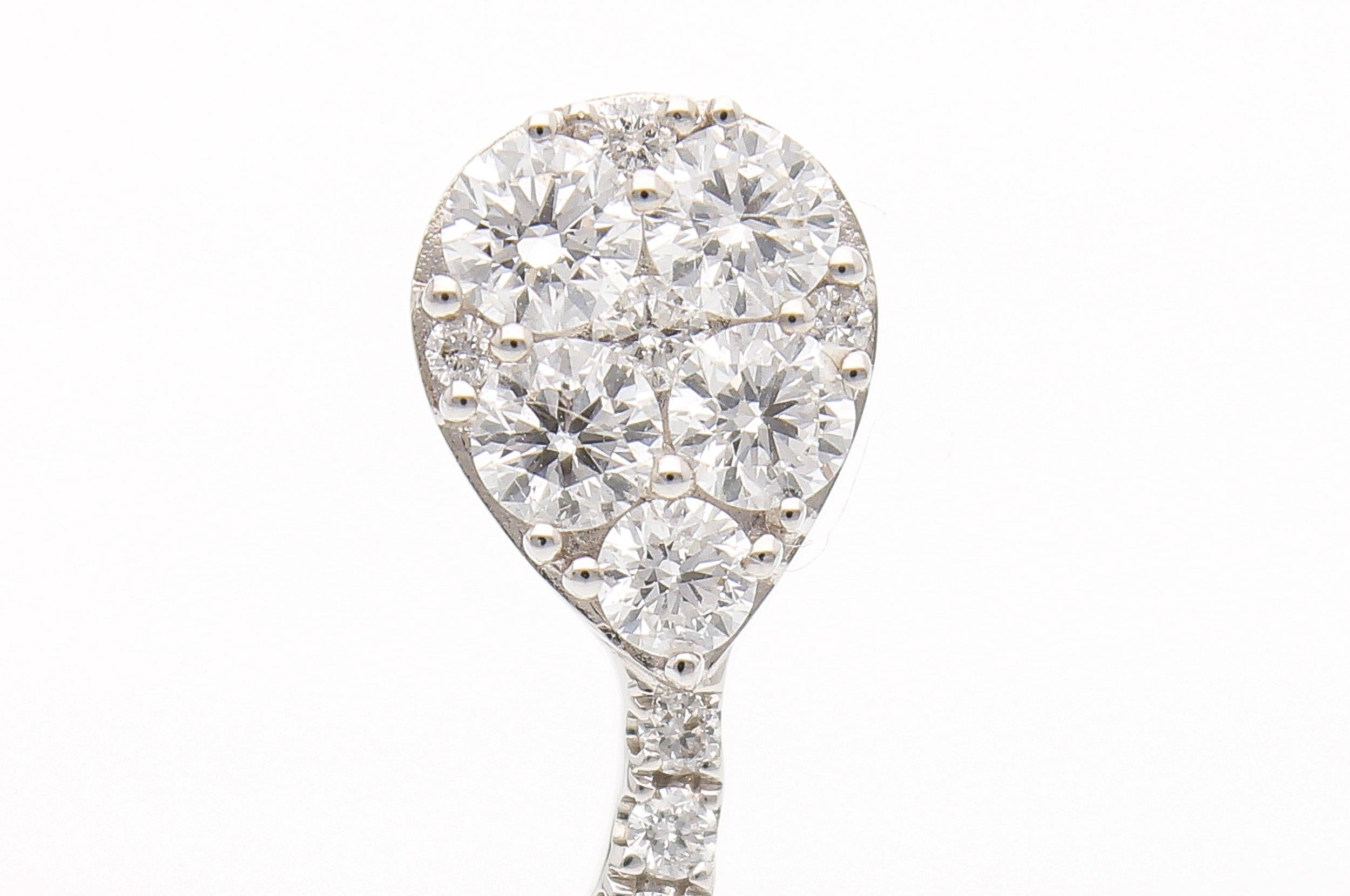 Bague Contrariè avec diamants taille brillant 1.10 Ct. Or blanc 18 carats en vente 11