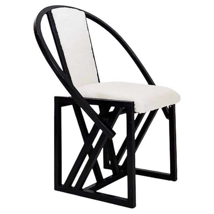 "Contrast" Armchair by Pascal Mourgue 1982 - Faux Sheepskin upholstery