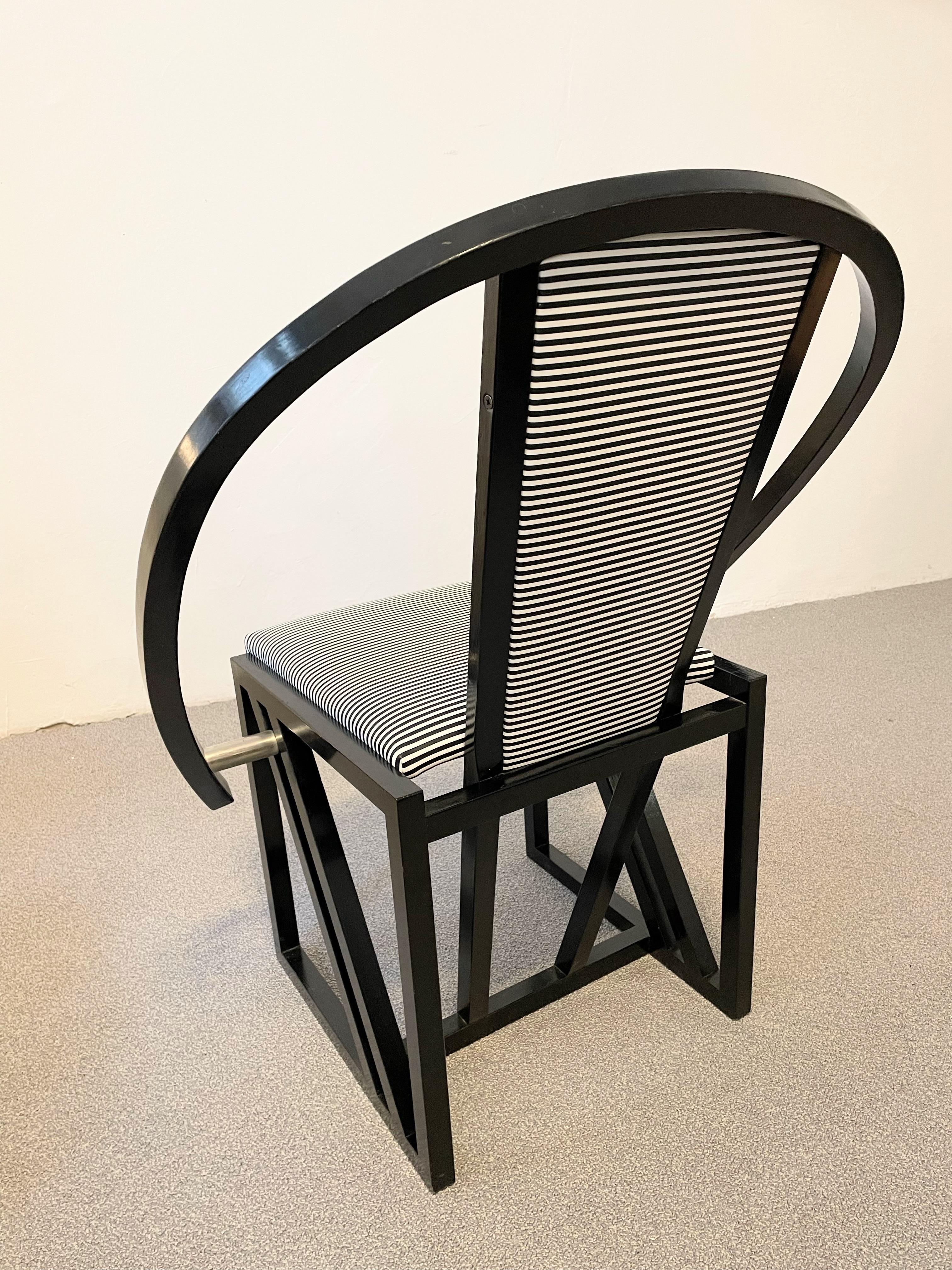 French Contrast Armchair by Pascal Mourgue 1982 For Sale