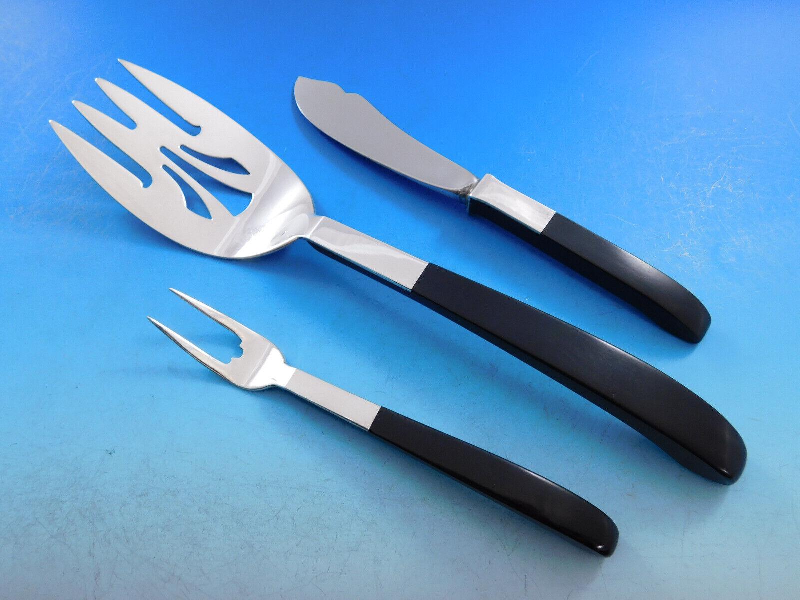 Service de couverts en argent sterling Contrast par Lunt, style moderne du milieu du siècle, 40 pièces en vente 3