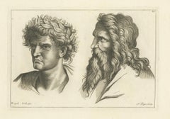 Contrast of Time: Ancient Wisdom Engraved by Pigné, 1740