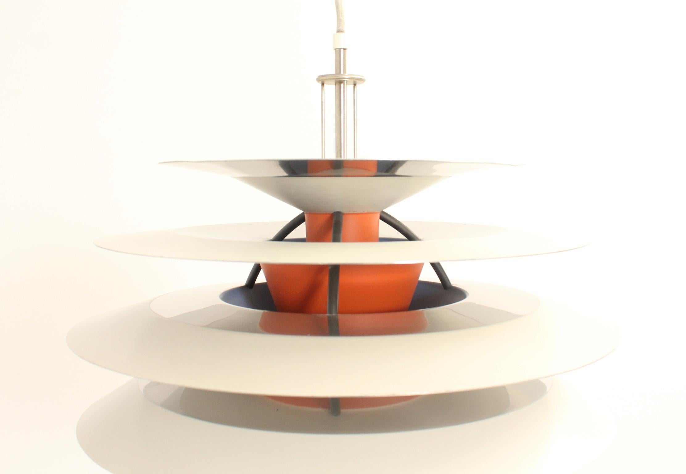 Lacquered Contrast Pendant Lamp by Poul Henningsen for Louis Poulsen