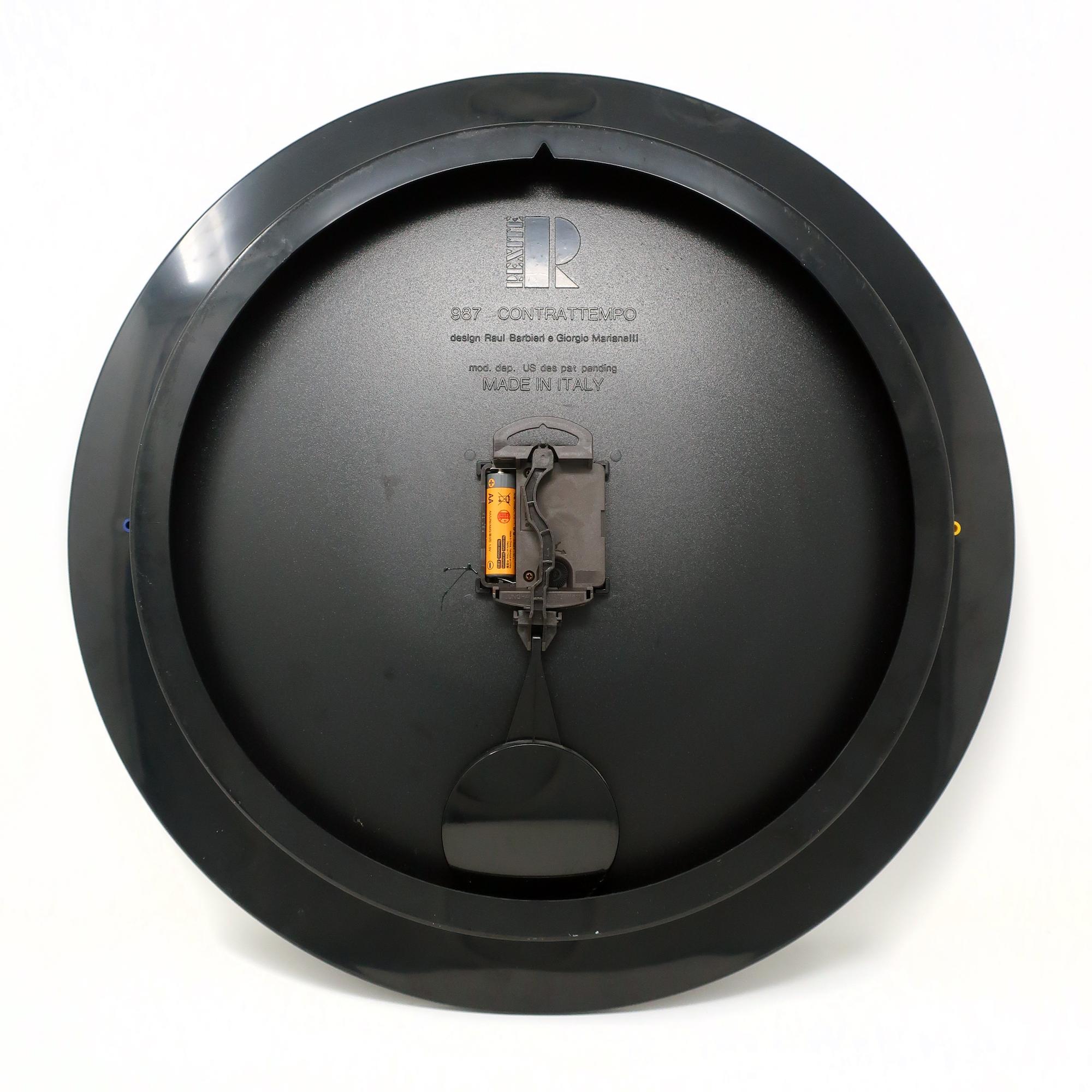 Post-Modern Contrattempo Pendulum Wall Clock by Barbieri and Marianelli for Rexite