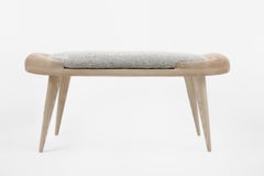 Contre toi Contemporary Ottoman in Wood and Upholstery by Nadine Hajjar