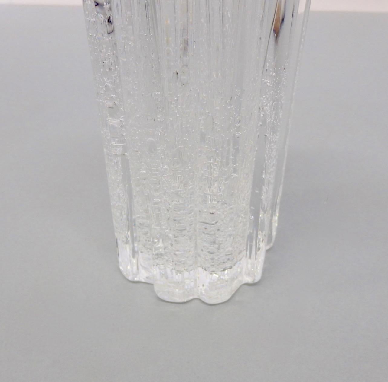 Mid-Century Modern Controlled Bubble Ice Vase Attributed to Tapio Wirkkala