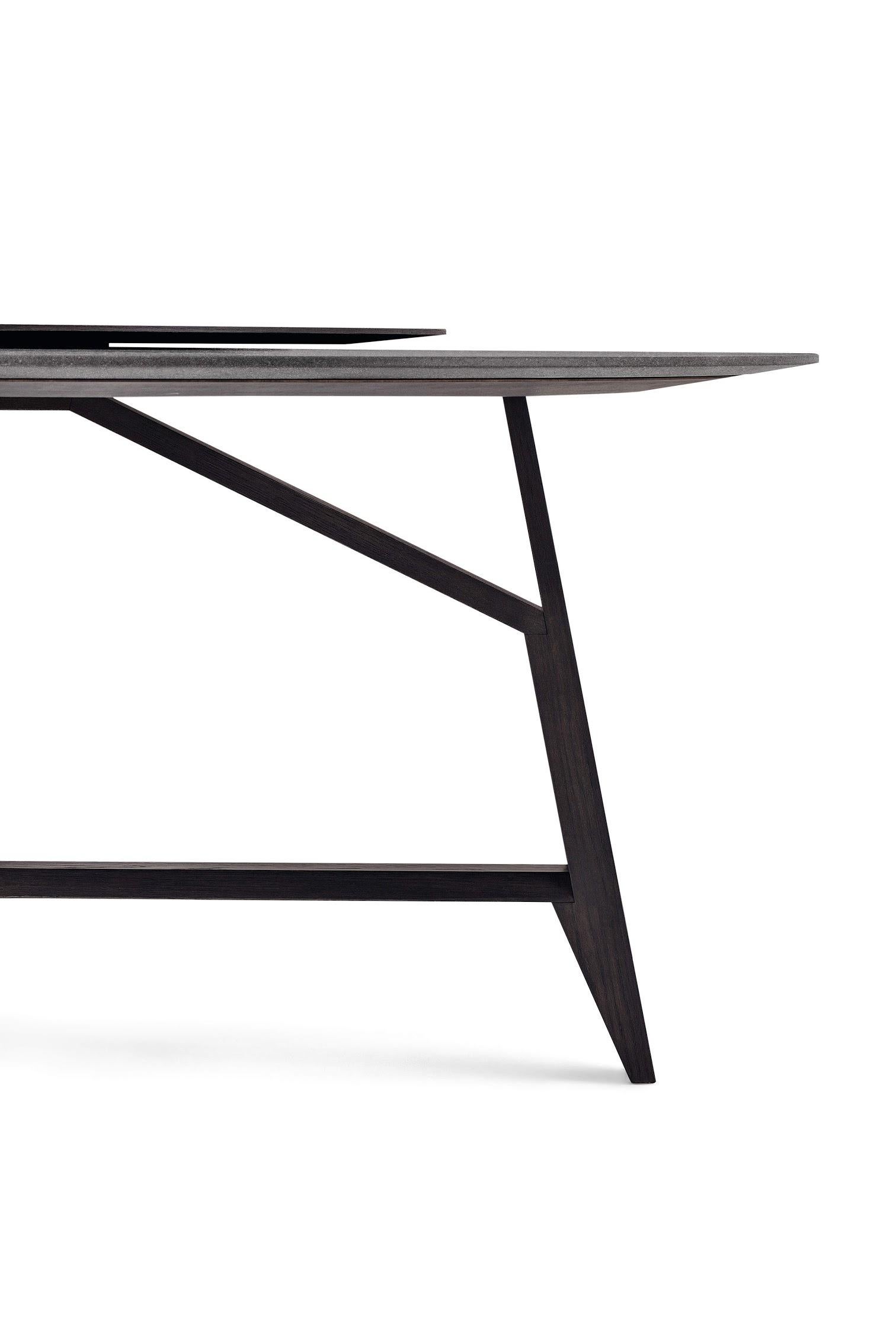 Controvento Table in Charcoal Gray with Revolving Tray by Busnelli im Angebot 1