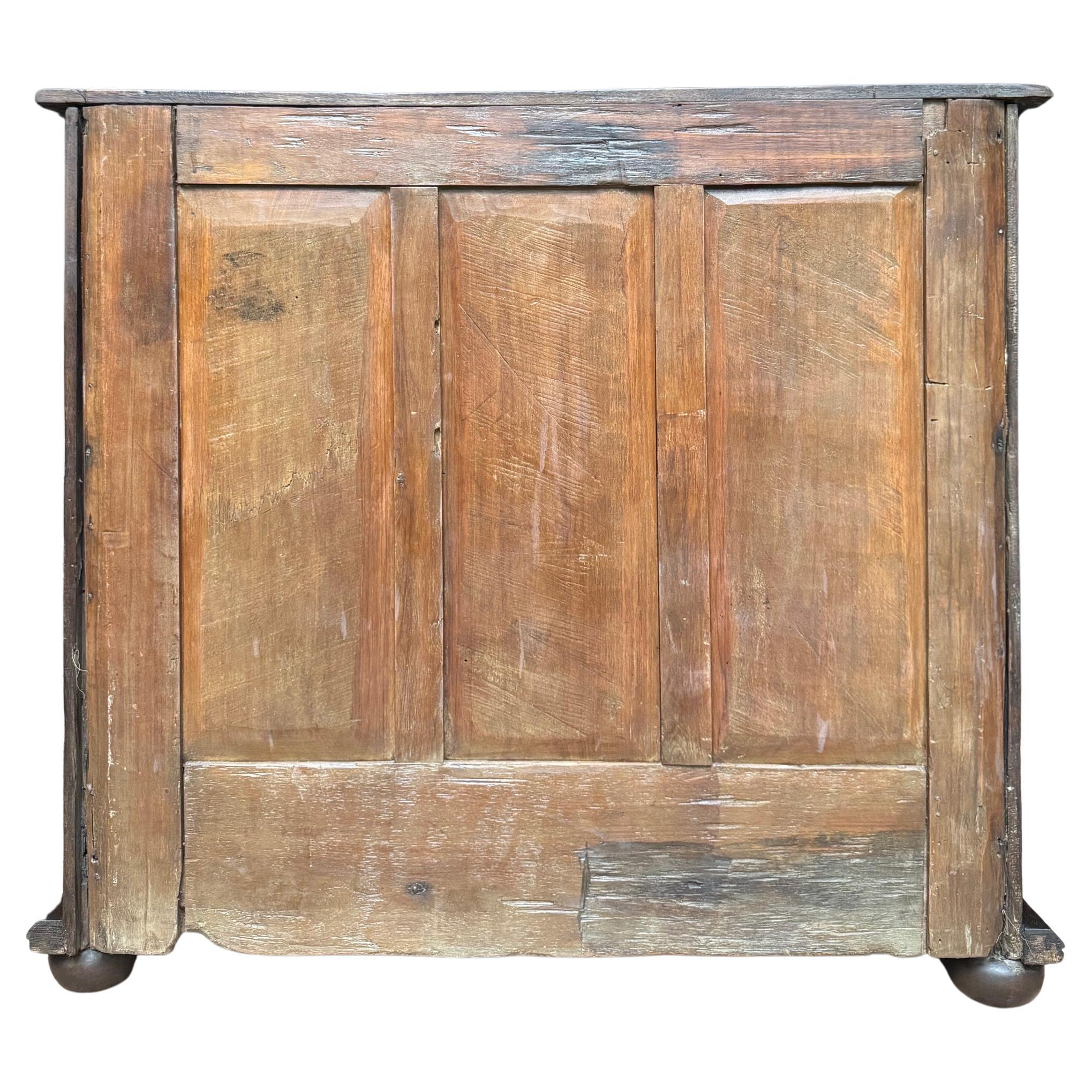 Other Conventual 18th-Century European Bureau – Rustic Devotion in Solid Wood For Sale