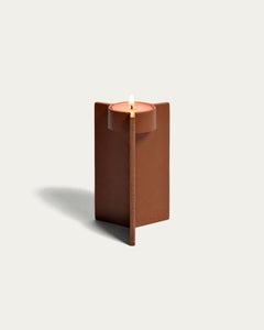 Convergence Leather Candle Holder by WÈI CRAFT