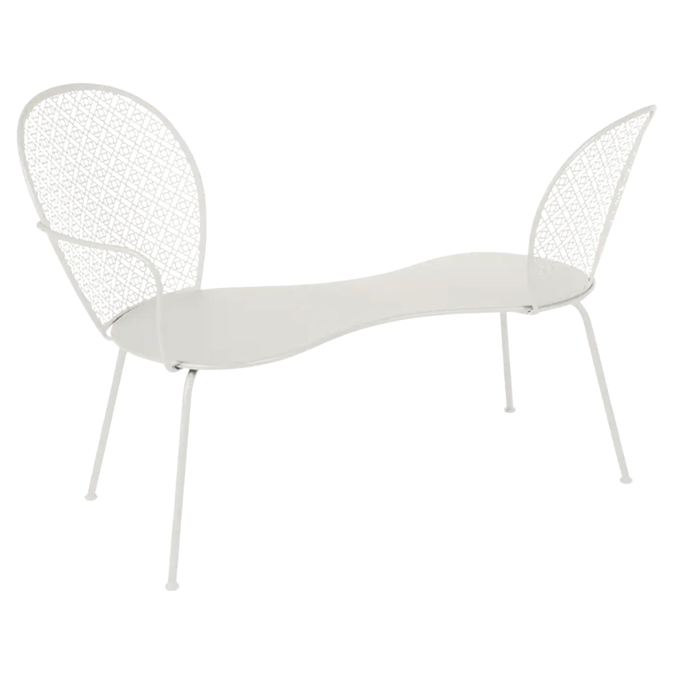 Conversation Bench Fermob Lorette design Frédéric Sofia - Clay grey