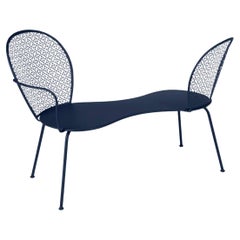 Konversationsbank Fermob Lorette design Frédéric Sofia - Tiefblau