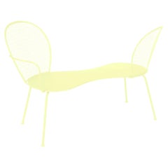 Conversation Bench Fermob Lorette design Frédéric Sofia - Frosted Lemon