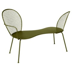 Conversation Bench Fermob Lorette design Frédéric Sofia - Pesto