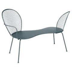 Conversation Bench Fermob Lorette design Frédéric Sofia - Storm Grey