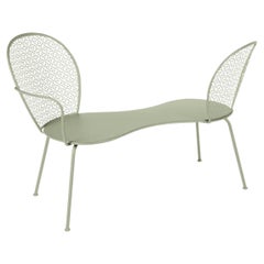 Conversation Bench Fermob Lorette design Frédéric Sofia - Willow Green