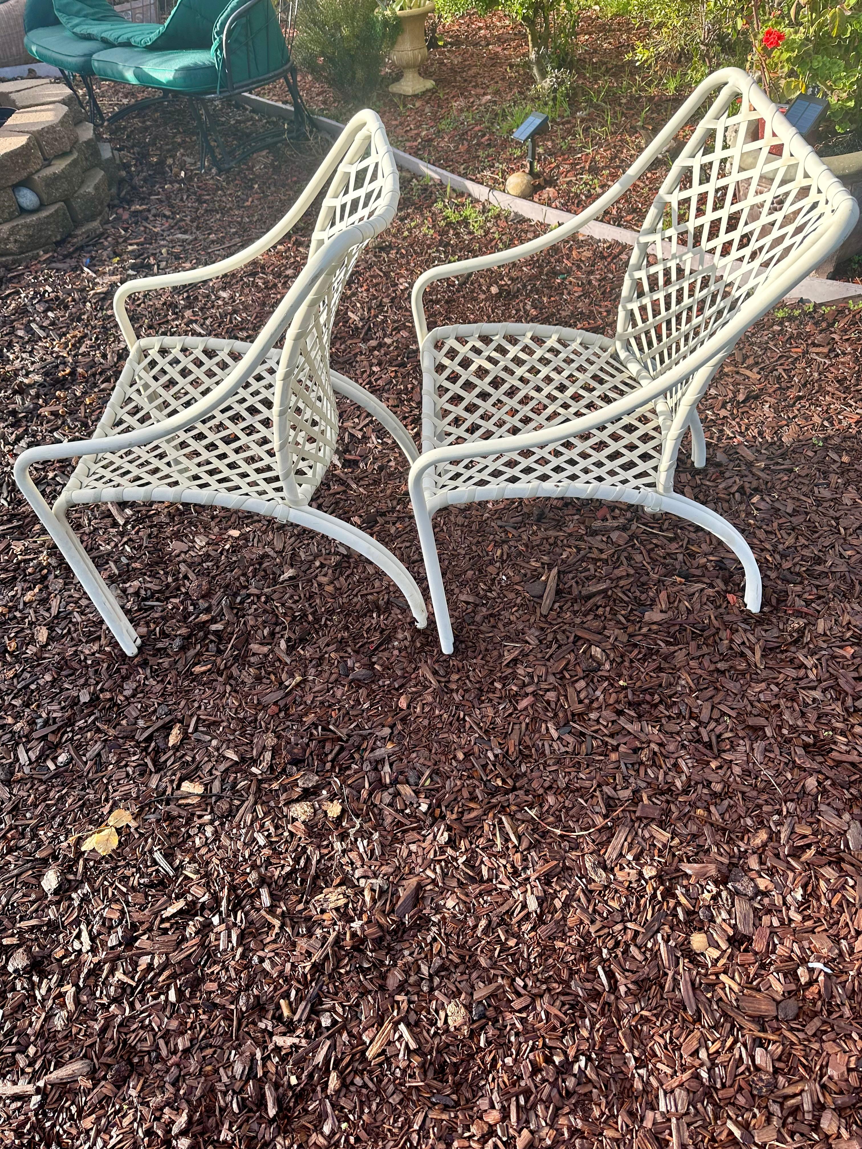 Aluminum Conversation set, Set of 3, Brown Jordan Tamiami Patio chairs and a side table