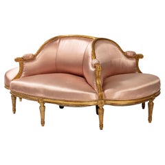 Canapé de conversation ou canapé Borne de la période Napoléon III