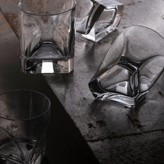 Conversazione Set of 4 Double Old Fashion Glasses by Enzo Mari