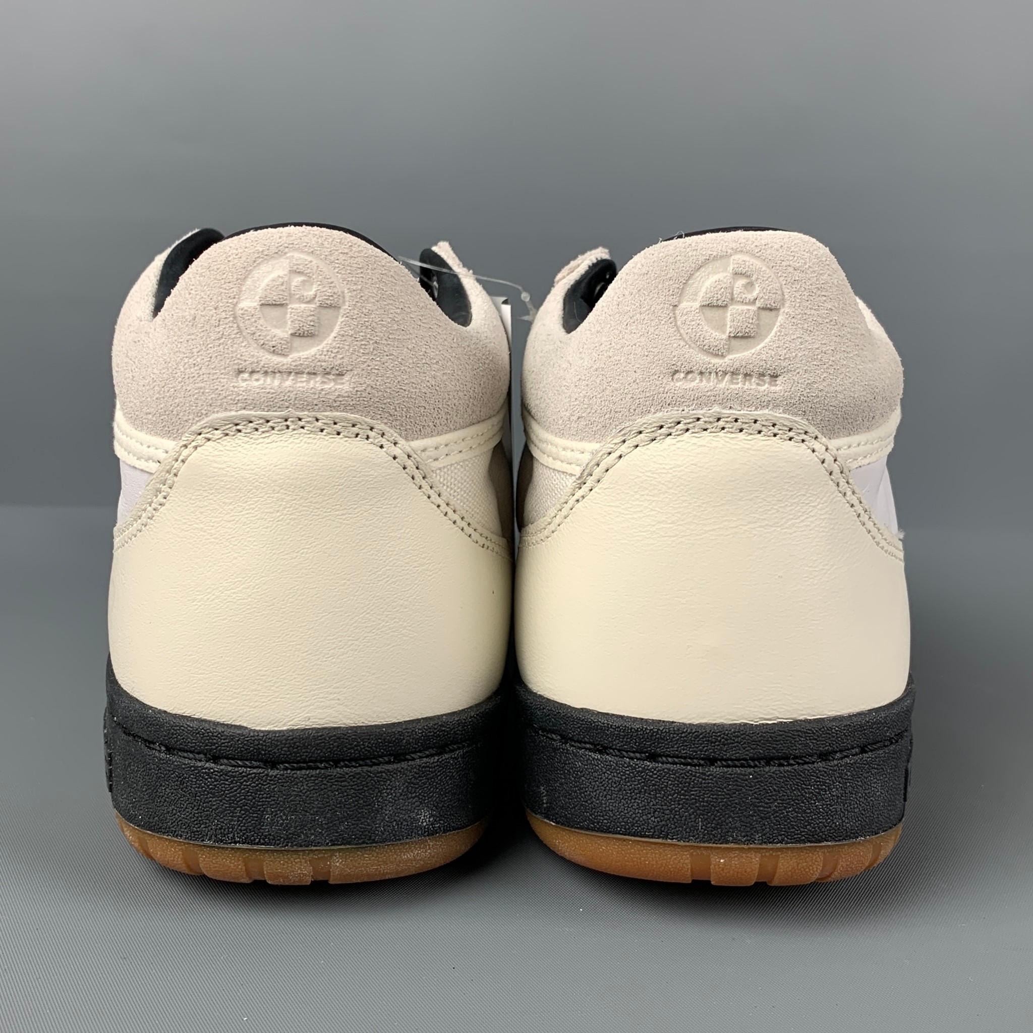 Men's CONVERSE x CARTHARTT WIP Size 9.5 White Black Suede Sneakers