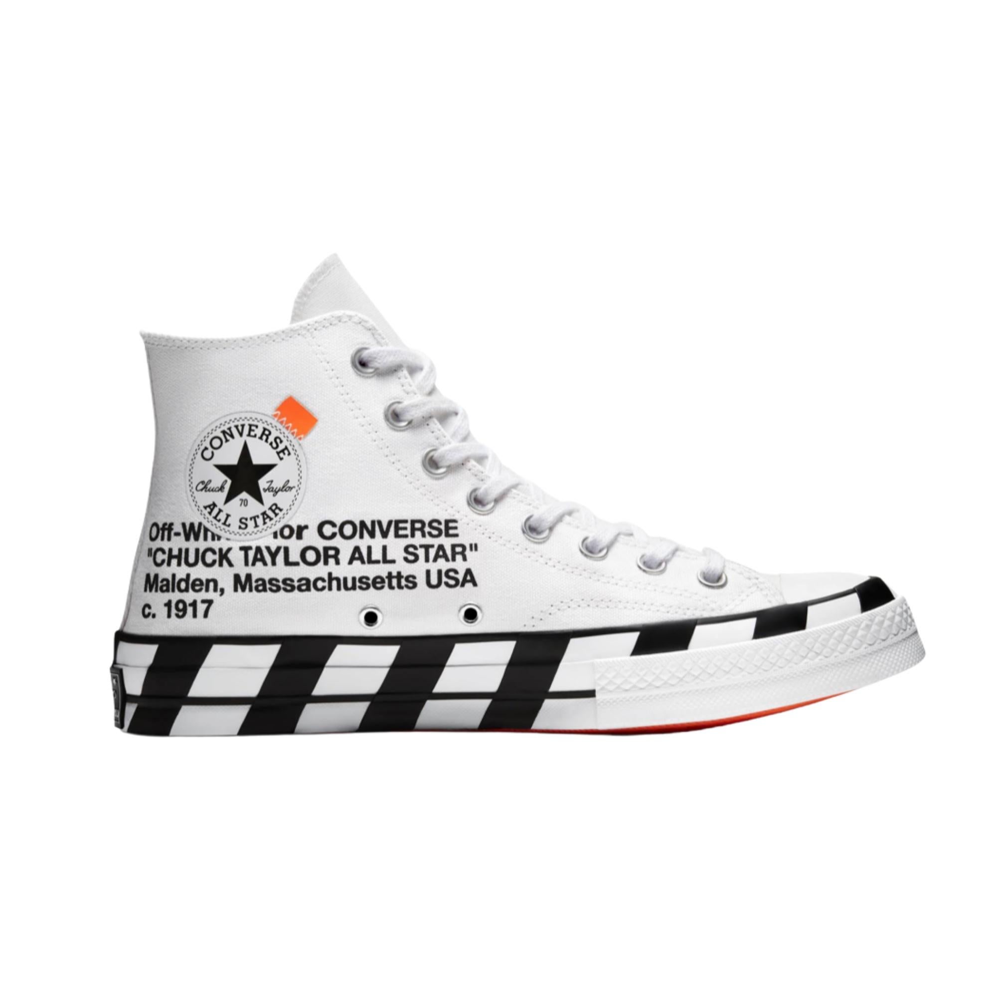 Converse X Off White Chuck Taylor White Men's US) For Sale at 1stDibs