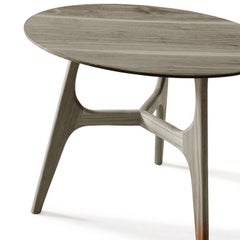 Converso Solid Wood Coffee table, Walnut in Natural Grey Finish, Contemporary