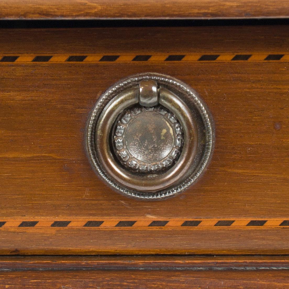 Converted Edwardian Inlaid Mahogany Jewelry Trinket Box 1