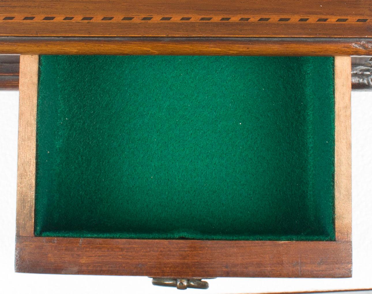 Converted Edwardian Inlaid Mahogany Jewelry Trinket Box 3
