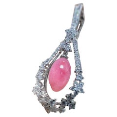 【Conchéa】Celestial Drop Conch Pearl & Diamond Pendant — 2.5ct