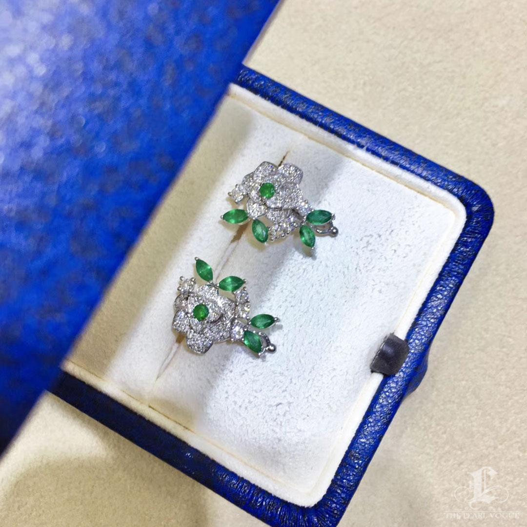 【Vine Symphony】Convertible Smaragd Blüte Südsee Perle Diamant Tropfen Ohrringe im Zustand „Neu“ im Angebot in New York, NY