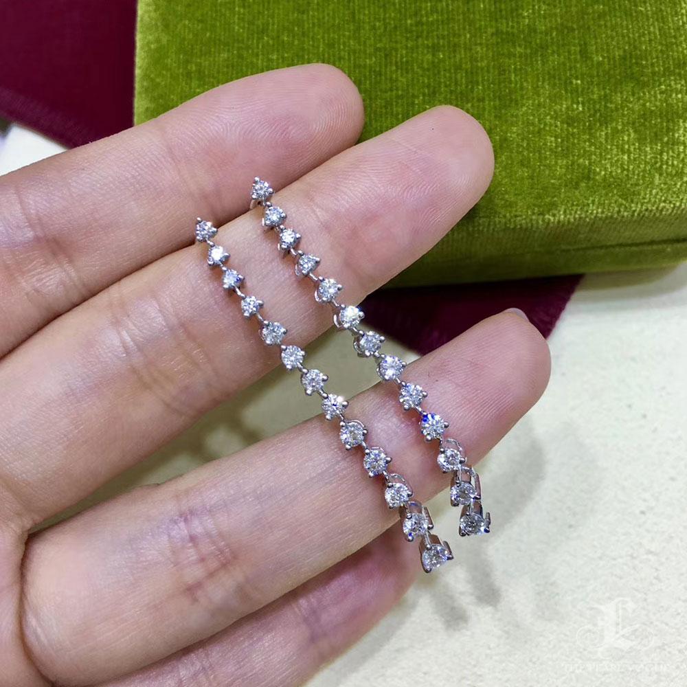 【Lustre Arc】Convertible 2-in-1 Stellar Line South Sea Pearl Diamond Earrings In New Condition For Sale In New York, NY