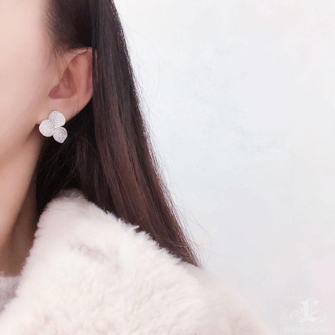 【Vine Symphony】Convertible Aurora Bloom Pendientes de Diamantes Perla del Mar del Sur en venta 4