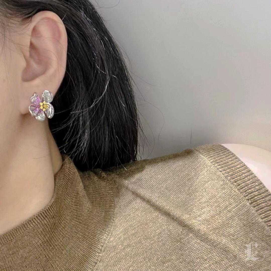 【Vine Symphony】Convertible Petalburst South Sea Pearl Diamond Sapphire Earrings For Sale 6