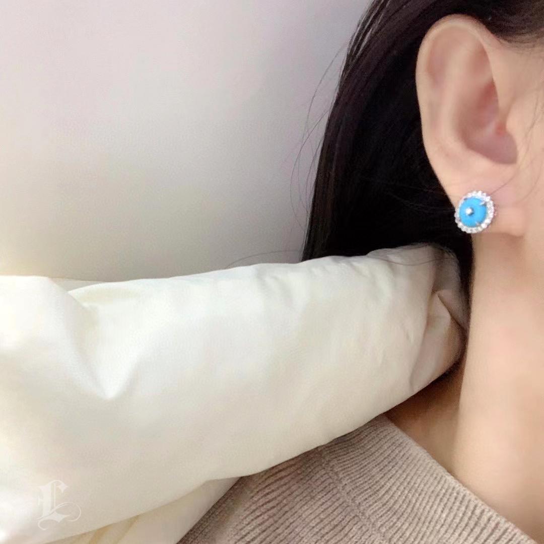 【Caelmare】Ocean Bloom Aurora South Sea Pearl & Turquoise Convertible Earrings For Sale 3